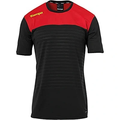 Imagen de Kempa Emotion 2.0 Shirt Camiseta de Juego, Hombre, Negro/Rojo/Amarillo, 128