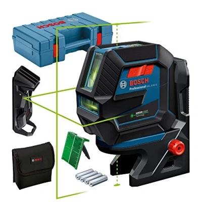 Imagen de Bosch Professional Nivel Láser GCL 2 50 G (láser verde, interior, soporte RM 10, de techos, alcance: hasta 15 m, 4x pilas AA, maletín)