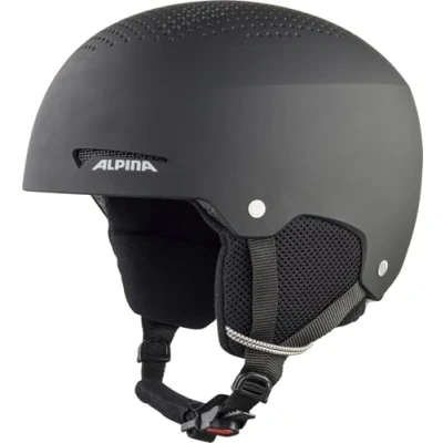 Imagen de ALPINA ZUPO Casco de esquí para niños seguro, amortiguador, ventilado y resistente a los impactos, negro mate, 51 55 cm