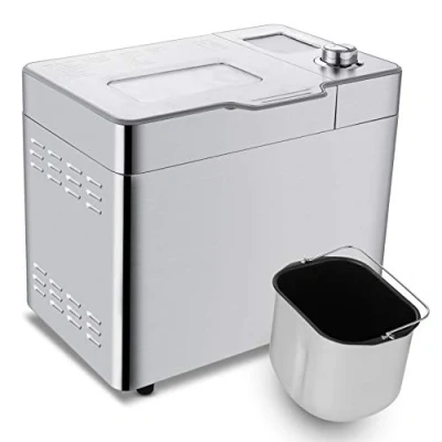 Imagen de Panificadora Automática, automática de 550 W, 25 programas horneado, LCD, Máquina Programable para Hacer Pan, 13H Temporizador Citas, Panes, sin Gluten, Bizcochos