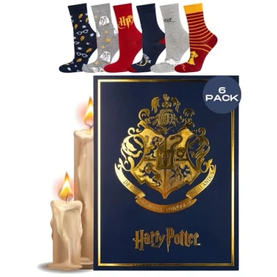 Imagen de Wizarding World Harry Potter Calcetines Hombre Regalos Originales Para Mujer 6 Pares 35 40 Libro