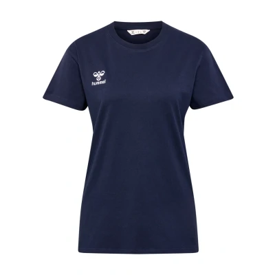 Imagen de hummel GO 2.0 Camiseta S/S Sportshirt Mujer Manga Corta para Deporte, Fitness &amp; Tiempo Libre básica de 100% Algodón Orgánico Material Elástico Cuello Redondo