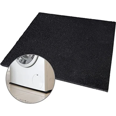 Imagen de MARIO10 alfombrilla antivibración para lavadora, 60 x 2 cm, de goma aislamiento vibraciones, absorbe los golpes, reduce el ruido, protección del suelo
