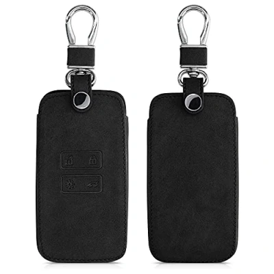 Imagen de kwmobile Funda Compatible con Renault Llave de Coche Smart Key 4 Botones (Solo Keyless Go) Carcasa Ante sintético Protector para Mando en Negro