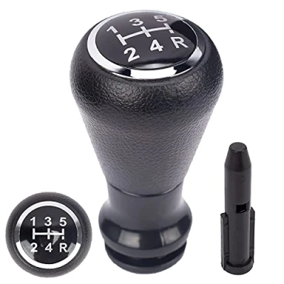 Imagen de SOEWIOU Pomo Palanca de Cambios 5 Velocidades ​Coche Compatible 106 107 205 206 207 301 306 307 308 406 407 605 807 2008 3008 5008 C2 C3 C4 (Negro)