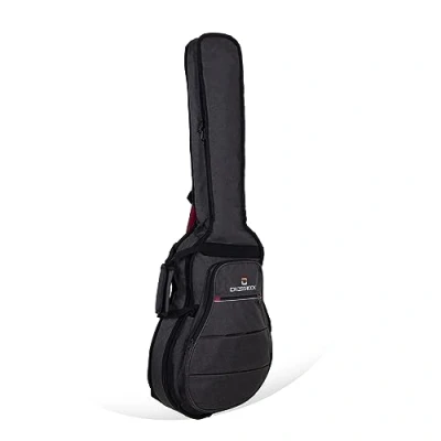 Imagen de Crossrock Funda Acolchada para Guitarras eléctricas con Arco Inferior de 16&quot;, Cuerpo Hueco Archtop &amp; Jazz acústicas Gris Oscuro