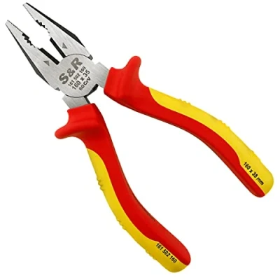 Imagen de S&amp;R Alicates Universal 160mm VDE Electricista Serie 1000V
