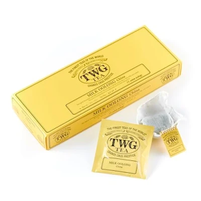 Imagen de TWG Tea Milk Oolong Té Lechoso y Tostado 15 Bolsitas de Algodón Cosidas a Mano Caja Regalo Originales