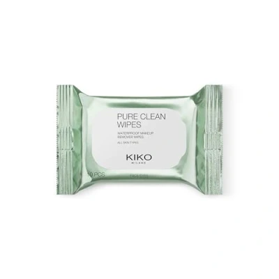 Imagen de KIKO Milano Pure Clean Wipes Mini, Toallitas Desmaquillantes Para El Rostro, Contorno De Los Ojos Y Labios En Formato Mini