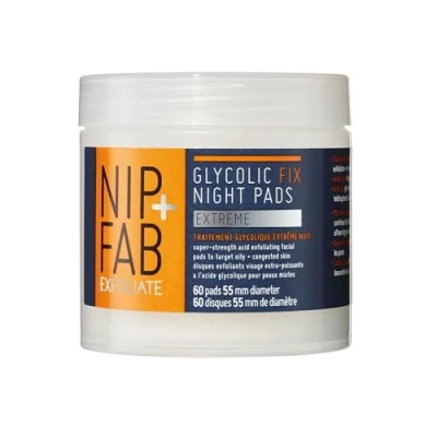 Imagen de Nip+Fab Nip Fab glicólico Fix Extreme Night Pads, 60 almohadillas de algodón