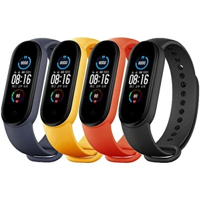 Imagen de ACTECH Correa para Xiaomi Mi Band 5 Pulsera, 6 4 Piezas Coloridos Reloj Silicona Reemplazar Banda Pulsera
