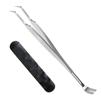 Imagen de iJiZuo Pinzas para Garrapatas, Acero Inoxidable Pet Perros Gatos Garrapatas Remover, Metal Eliminador, Protección Personas, Perros, y Animales