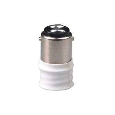Imagen de 2 adaptadores B15/BA15D a E14 para bombillas
