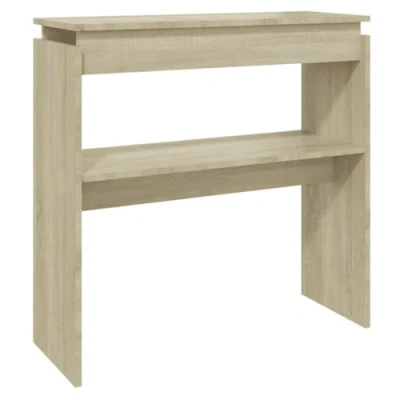 Imagen de vidaXL Mesa Consola Entrada Acento Pasillo Vestíbulo Recibidor Auxiliar Decoración Hogar Casa Escritorio Contrachapada Color Roble Sonoma 80x30x80cm