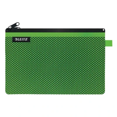 Imagen de Leitz WOW estuche de lápices con 2 Bolsillos, Cremallera Nailon, Lavable, Almacenamiento óptimo, Grande (23x15 cm) Verde