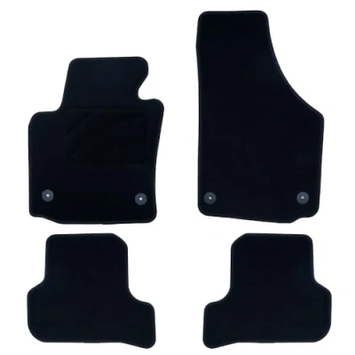 Imagen de OCC DESIGN Alfombrillas Coche, Alfombras a Medida, Compatibles con Seat LEON MK2 (2005 2012), Alta Calidad, Velour/Polipropileno, Anclaje Original, Reverso Antideslizante, Talonera, 4 Piezas
