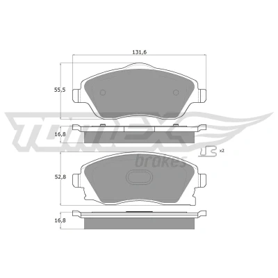 Imagen de TOMEX brakes TX 12 19 Juego de pastillas freno Eje delantero con avisador acústico desgaste accesorios OPEL: Corsa C Hatchback, Meriva A