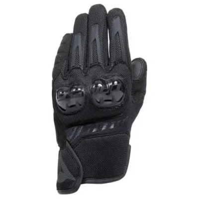 Imagen de Dainese Mig 3 Air Tex Gloves, Guantes Moto Hombre de Cuero, Sensor Pantalla Táctil, Touchscreen, Palma Reforzada y Protectores Nudillos, Elásticos Transpirables, Negro