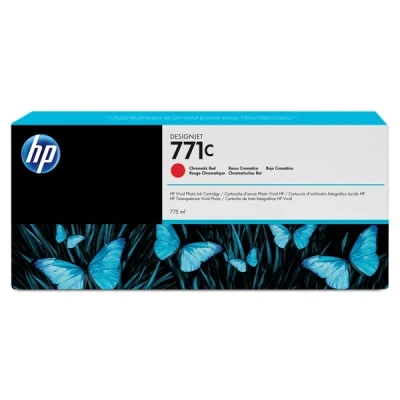 Imagen de HP 771c B6Y08A Rojo Cromático, Cartucho de Tinta Original DesignJet, 775 ml, para Impresoras DesignJet Z6200 Photo