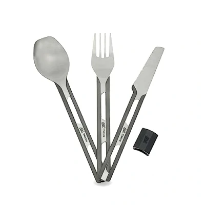 Imagen de Esbit Titanbesteck, 3 Teilig, ultraleicht Juego de Cubiertos, Talla única, Gris