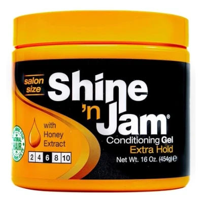 Imagen de Shine N Jam Gel acondicionador extra Hold 473.6 g tarro (473 ml) (paquete de 2)