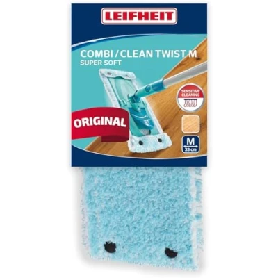 Imagen de Leifheit funda de recambio para mopa Combi / Clean Twist M super soft, poliéster lavable superabsorbente, fregona suelos delicados