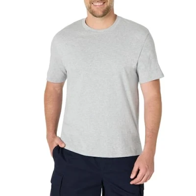 Imagen de Amazon Essentials Camiseta de corte holgado Hombre, Gris Chiné Moyen, S