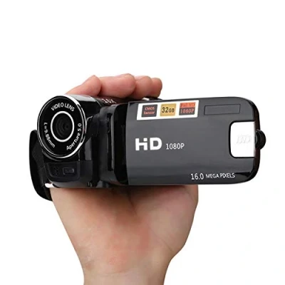 Imagen de Videocámara portátil de Video 1080P FHD 16x Zoom Digital, Cámara Digital Trabar DV con Sensor COMS, Altavoz Incorporado, Pantalla giratoria 270 , Video(Black)