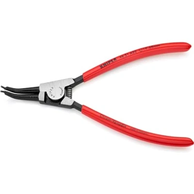 Imagen de Knipex Alicate para arandelas exteriores de ejes en ángulo 45 negro atramentado, recubiertos plástico 185 mm 46 31 A22