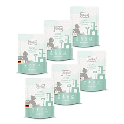 Imagen de MjAMjAM comida húmeda premium para gatos Quetschie buen pavo con calabaza al vapor, pack de 6 (6 x 300 g), sin cereales extra carne
