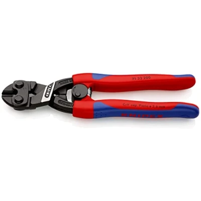 Imagen de Knipex CoBolt® Cortabulones compacto negro atramentado, con fundas esbeltas en dos componentes 200 mm (cartulina autoservicio/blíster) 71 32 SB