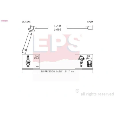 Imagen de EPS TYPE 1, 2 1.499.013 Juego de Cables Encendido Made in Italy OE Equivalent SUZUKI: Jimny SUV, SWIFT 3, SX4 I Hatchback
