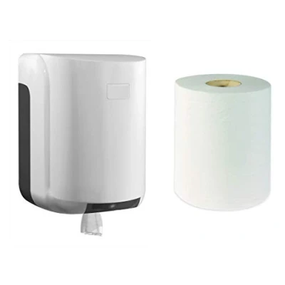Imagen de Pack dispensador de bobinas Papel secamanos más 1 Rollo Mecha Adecuado para Este dispensador. Especial comunidades, Bares y restaurantes