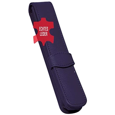 Imagen de Online Schreibgeräte 41074 Estuche de cuero para un bolígrafo, color azul