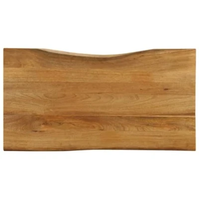 Imagen de vidaXL Tablero de Mesa Borde Natural Madera Maciza Mango 100x60x3,8 cm, Superficie Mesa, Madera, reemplazo