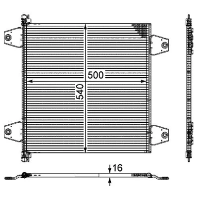 Imagen de MAHLE ORIGINAL AC 121 000P Condensador sin secador 500mm
