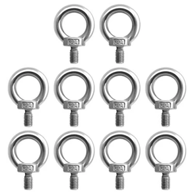 Imagen de Jubaopen 10PCS M8 Tornillos de Anillo Rosca Ojo Pernos Elevación Acero Inoxidable Tornillo Perno Argolla Roscada para Sujetador Tuerca