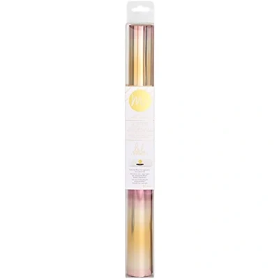 Imagen de American Crafts 312990 Minc Rollo de Papel Aluminio reactivo 12.2 Pulgadas, Rosa/Dorado Degradado, 5 pies, Materiales sintéticos, 3.81x3.81x34.92 cm