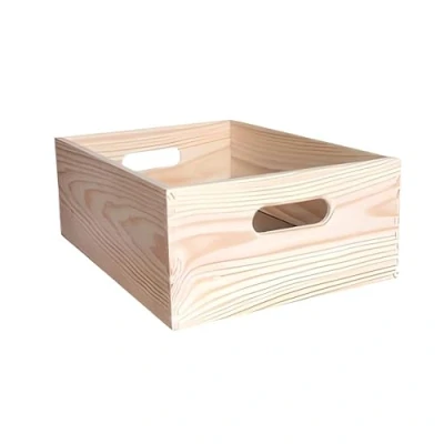 Imagen de WELL HOME MOBILIARIO &amp; DECORACIÓN Caja de almacenaje apilable pino macizo 40x30x15cm