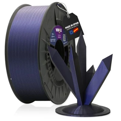 Imagen de WINKLE Filamento PLA HD Interferencia Azul Galaxia Impresora 3D 1,75mm 300g Precisión Dimensional Bobina