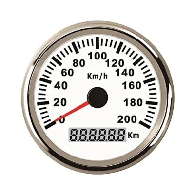 Imagen de ELING Velocímetro GPS universal Odómetro 200KM/H Speedo Gauge para embarcación de barco y yate con retroiluminación 85mm 12V/24V