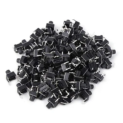 Imagen de interruptor táctil de 100 piezas, micropanel Pcb momentáneo, 6 x 7 mm, botón táctil, accesorio mini micro para placa circuito