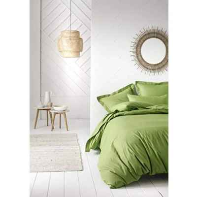 Imagen de TODAY Sábana Ajustable 90x190 cm Algodón Jersey Color, Verde bambú, 90 x 190