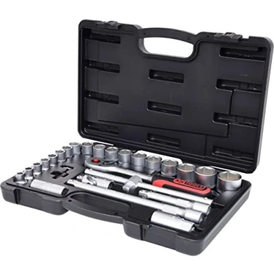 Imagen de KS TOOLS 917.0728 Juego de tubos Acero cromo vanadio 1/2Pulgada con función trinquete cuadrado