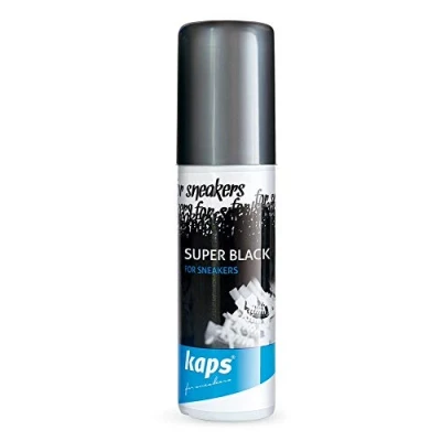 Imagen de Kaps Tinte Restaurador Color Negro para Zapatillas de Deporte y Calzado Informal, Cuero Textil, Super Black, 75 ml