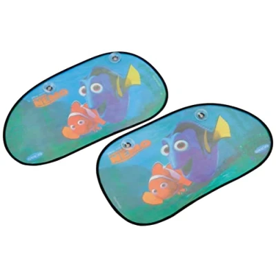 Imagen de Disney 13710 2 Cortinas Laterales trapezoidales para Coche, 67 x 37 cm, diseño de Nemo