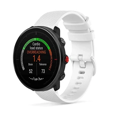 Imagen de SeaFicco Correa de Reloj Compatible con Polar Vantage M/Polar Grit X, Universal 22mm Silicona Pulsera Repuesto Banda Deportes Fitness (Blanco)