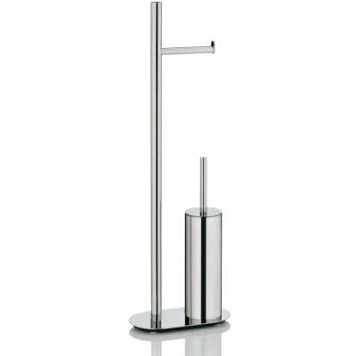 Imagen de Kela Juego de Inodoro Lucido Acero Inoxidable en Plata, Plateado, 25 x 13 76.5 cm