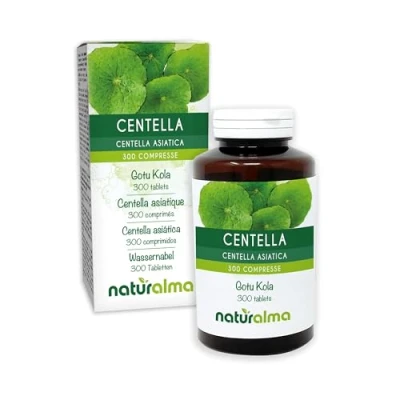 Imagen de Centella asiática (Centella asiatica) hierba Naturalma 150 g 300 comprimidos Complemento alimenticio Natural y Vegano