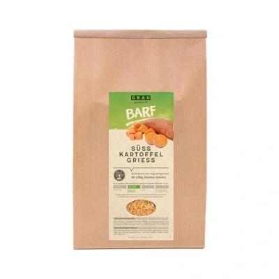 Imagen de GRAU El Original Verdura deshidratada para menús Barf Perros Sémola de Batata, Pack Individual (1 x 1,2 kg), alimento complementario